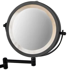 QAZQA Badezimmerlampen|Spiegel Mit Beleuchtung*Design Badezimmerspiegel schwarz inkl. LED verstellbar IP44 - Vicino