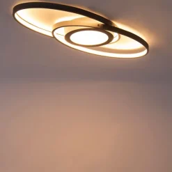 Trio Leuchten Schlafzimmerlampen|Küchenlampen*Design Deckenleuchte Anthrazit inkl. LED 3-stufig dimmbar - Axy