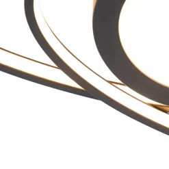 Trio Leuchten Schlafzimmerlampen|Küchenlampen*Design Deckenleuchte Anthrazit inkl. LED 3-stufig dimmbar - Axy