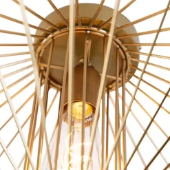 QAZQA Deckenleuchten|Wohnzimmerlampen*Design Deckenleuchte Gold Draht mit Lichteffekt - Zahra