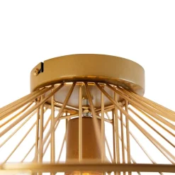 QAZQA Deckenleuchten|Wohnzimmerlampen*Design Deckenleuchte Gold Draht mit Lichteffekt - Zahra