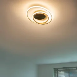 QAZQA Led-Deckenleuchten|Deckenleuchten*Design Deckenleuchte Gold inkl. LED 3 Stufen dimmbar - Rowan