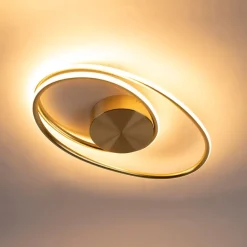 QAZQA Led-Deckenleuchten|Deckenleuchten*Design Deckenleuchte Gold inkl. LED 3 Stufen dimmbar - Rowan