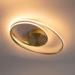 QAZQA Led-Deckenleuchten|Deckenleuchten*Design Deckenleuchte Gold inkl. LED 3 Stufen dimmbar - Rowan