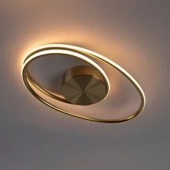 QAZQA Led-Deckenleuchten|Deckenleuchten*Design Deckenleuchte Gold inkl. LED 3 Stufen dimmbar - Rowan