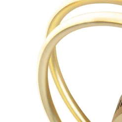 QAZQA Led-Deckenleuchten|Deckenleuchten*Design Deckenleuchte Gold inkl. LED 3 Stufen dimmbar - Rowan