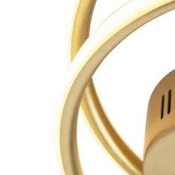 QAZQA Led-Deckenleuchten|Deckenleuchten*Design Deckenleuchte Gold inkl. LED 3 Stufen dimmbar - Rowan