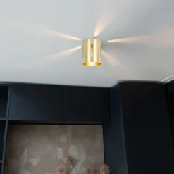 QAZQA Deckenleuchten|Esszimmerlampen*Design Deckenleuchte Gold mit Lichteffekt - Yana