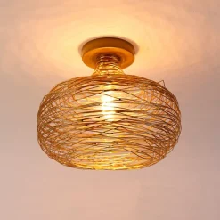 QAZQA Deckenleuchten|Wohnzimmerlampen*Design Deckenleuchte Gold Stahl - Sarella