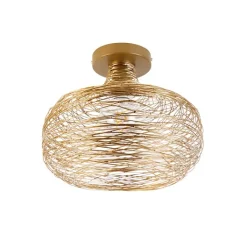 QAZQA Deckenleuchten|Wohnzimmerlampen*Design Deckenleuchte Gold Stahl - Sarella