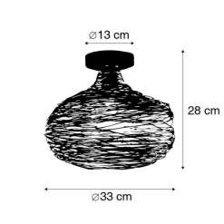 QAZQA Deckenleuchten|Wohnzimmerlampen*Design Deckenleuchte Gold Stahl - Sarella