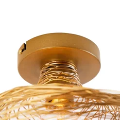 QAZQA Deckenleuchten|Wohnzimmerlampen*Design Deckenleuchte Gold Stahl - Sarella