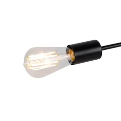 QAZQA Schlafzimmerlampen|Küchenlampen*Design Deckenleuchte schwarz 5-Lichter - Facile