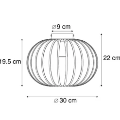 QAZQA Deckenleuchten|Wohnzimmerlampen*Design Deckenleuchte schwarz 30 cm - Johanna