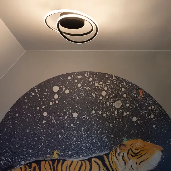 Trio Leuchten Led-Deckenleuchten|Deckenleuchten*Design Deckenleuchte schwarz inkl. LED 3-stufig dimmbar - Krula