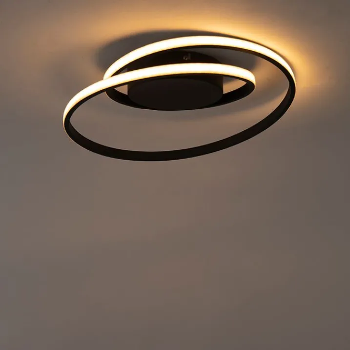 Trio Leuchten Led-Deckenleuchten|Deckenleuchten*Design Deckenleuchte schwarz inkl. LED 3-stufig dimmbar - Krula