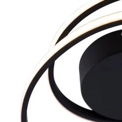 Trio Leuchten Led-Deckenleuchten|Deckenleuchten*Design Deckenleuchte schwarz inkl. LED 3-stufig dimmbar - Krula