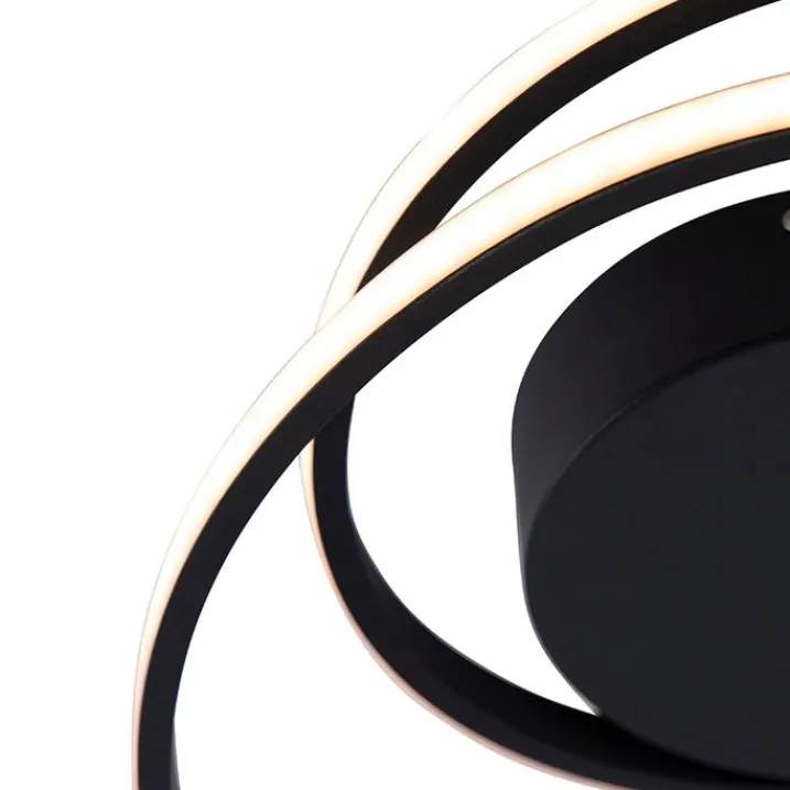 Trio Leuchten Led-Deckenleuchten|Deckenleuchten*Design Deckenleuchte schwarz inkl. LED 3-stufig dimmbar - Krula