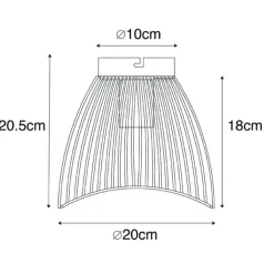 QAZQA Deckenleuchten|Wohnzimmerlampen*Design Deckenleuchte Schwarz Draht 20cm - Pua