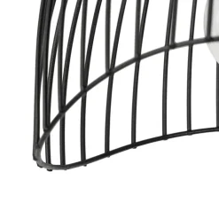 QAZQA Deckenleuchten|Wohnzimmerlampen*Design Deckenleuchte Schwarz Draht 20cm - Pua