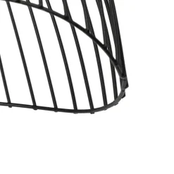 QAZQA Deckenleuchten|Wohnzimmerlampen*Design Deckenleuchte Schwarz Draht 20cm - Pua