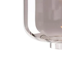 QAZQA Deckenleuchten|Wohnzimmerlampen*Design Deckenleuchte schwarz mit Rauchglas - Qara