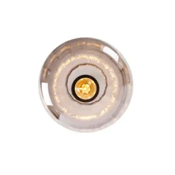 QAZQA Deckenleuchten|Wohnzimmerlampen*Design Deckenleuchte schwarz mit Rauchglas - Qara