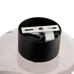 QAZQA Deckenleuchten|Wohnzimmerlampen*Design Deckenleuchte schwarz mit Rauchglas - Qara