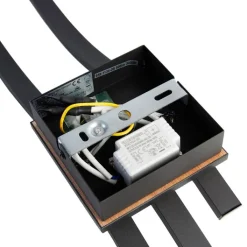 Trio Leuchten Led-Deckenleuchten|Deckenleuchten*Design Deckenleuchte schwarz mit Holz inkl. LED 3-flammig - Vanesa