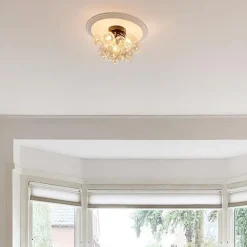 QAZQA Schlafzimmerlampen|Küchenlampen*Design Deckenleuchte schwarz mit Braunglas 3-Licht - Uvas