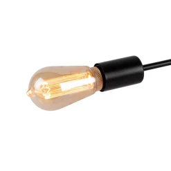 QAZQA Deckenleuchten|Wohnzimmerlampen*Design Deckenleuchte schwarz 6-Licht - Sputnik