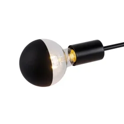 QAZQA Deckenleuchten|Wohnzimmerlampen*Design Deckenleuchte schwarz 6-Licht - Sputnik