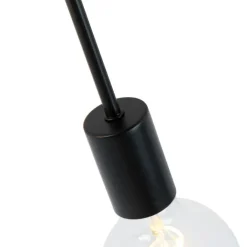 QAZQA Deckenleuchten|Wohnzimmerlampen*Design Deckenleuchte schwarz 6-Licht - Sputnik