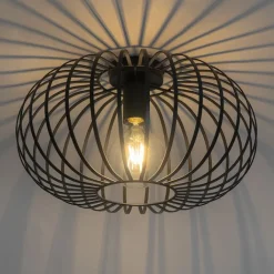 QAZQA Deckenleuchten|Wohnzimmerlampen*Design Deckenleuchte schwarz 39 cm - Johanna