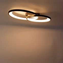 Trio Leuchten Led-Deckenleuchten|Deckenleuchten*Design Deckenleuchte schwarz inkl. LED - Alexandra