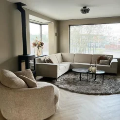 QAZQA Schlafzimmerlampen|Küchenlampen*Design Deckenleuchte schwarz mit Rauchglas 3-Licht - Uvas