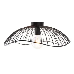 QAZQA Deckenleuchten|Wohnzimmerlampen*Design Deckenleuchte schwarz 50 cm - Pua