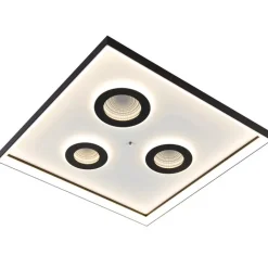 Paul Neuhaus Led-Deckenleuchten|Deckenleuchten*Design Deckenleuchte Schwarz inkl. Dimmbarer LED mit Fernbedienung - Dune