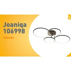 QAZQA Led-Deckenleuchten|Deckenleuchten*Design Deckenleuchte Schwarz inkl. LED 3-stufig dimmbar 4-flammig - Joaniqa