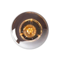 QAZQA Deckenleuchten|Wohnzimmerlampen*Design Deckenleuchte schwarz mit Rauchglas - Bliss