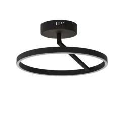 QAZQA Schlafzimmerlampen|Küchenlampen*Design Deckenleuchte schwarz inkl. LED 3-stufig dimmbar - Anello