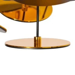 QAZQA Küchenlampen|Deckenleuchten*Design Deckenleuchte Schwarz mit Gold 54cm 3-flammig - Cerchio