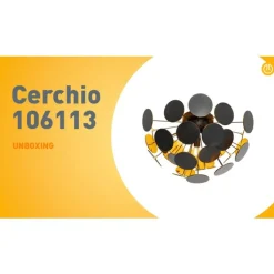 QAZQA Küchenlampen|Deckenleuchten*Design Deckenleuchte Schwarz mit Gold 54cm 3-flammig - Cerchio