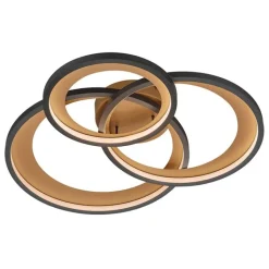 Trio Leuchten Schlafzimmerlampen|Esszimmerlampen*Design Deckenleuchte schwarz inkl. LED 3-stufig dimmbar - Joran