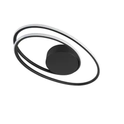 QAZQA Led-Deckenleuchten|Deckenleuchten*Design Deckenleuchte schwarz inkl. LED 3 Stufen dimmbar - Rowan