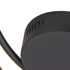 QAZQA Led-Deckenleuchten|Deckenleuchten*Design Deckenleuchte schwarz inkl. LED 3 Stufen dimmbar - Rowan