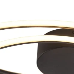 QAZQA Led-Deckenleuchten|Deckenleuchten*Design Deckenleuchte schwarz inkl. LED 3 Stufen dimmbar - Rowan