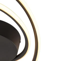 QAZQA Led-Deckenleuchten|Deckenleuchten*Design Deckenleuchte schwarz inkl. LED 3 Stufen dimmbar - Rowan