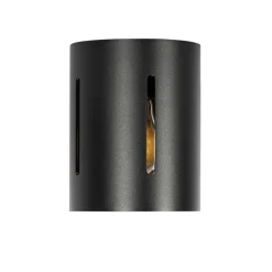 QAZQA Deckenleuchten|Wohnzimmerlampen*Design Deckenleuchte Schwarz mit Lichteffekt - Yana