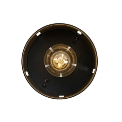 QAZQA Deckenleuchten|Wohnzimmerlampen*Design Deckenleuchte Schwarz mit Lichteffekt - Yana